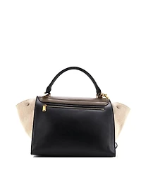 Pre-Owned Celine Medium Trapeze Bag Leather with Canvas