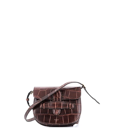 Pre-Owned Celine Mini Symmetrical Shoulder Bag Embossed Leather