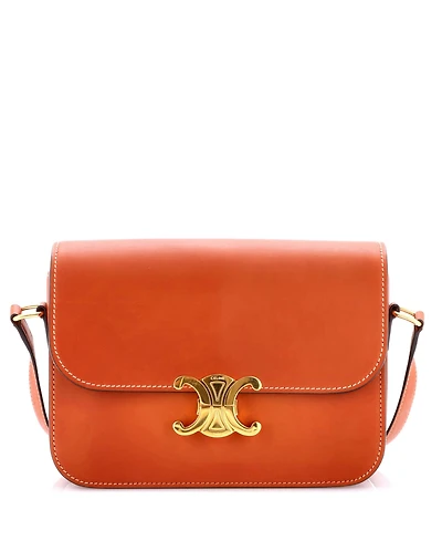 Pre-Owned Celine Large Triomphe Shoulder Bag Smooth Calfskin