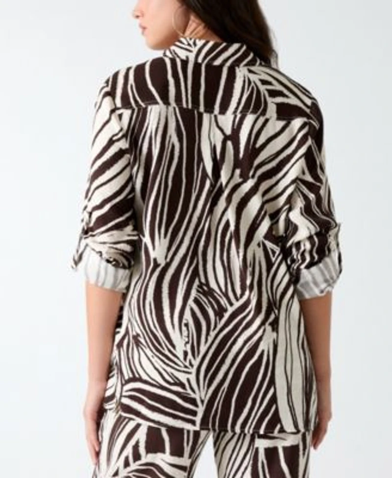 Guess Womens Long Sleeve Bastienne Shirt Bastienne Wide Leg Pull On Pants