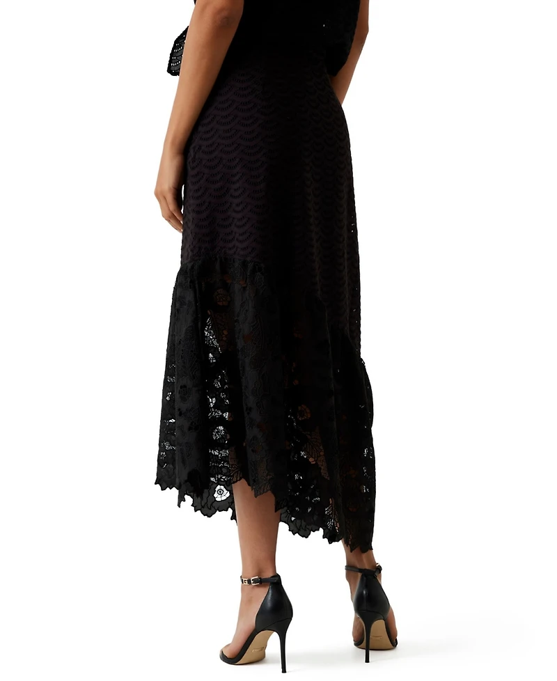 Guess Women's Pull-On Flared Midi Skirt