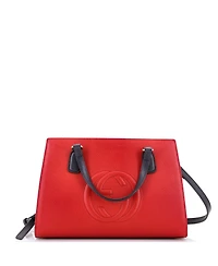 Pre-Owned Gucci Medium Soho Convertible Top Handle Satchel Leather