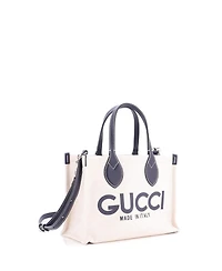 Pre-Owned Gucci Small Logo Shopper Tote Printed Canvas