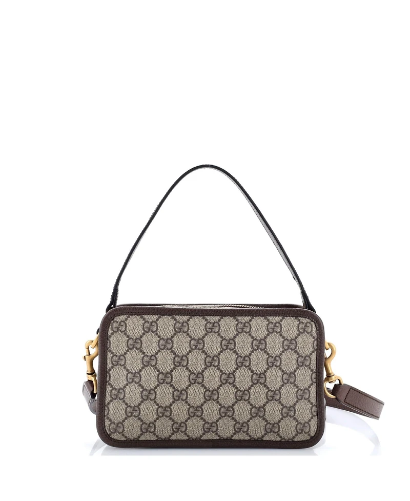 Pre-Owned Gucci Small Ophidia Top Handle Camera Bag Gg Coated Canvas