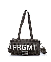 Pre-Owned Fendi x Frgmt Foldable Baguette Bag Zucca Canvas