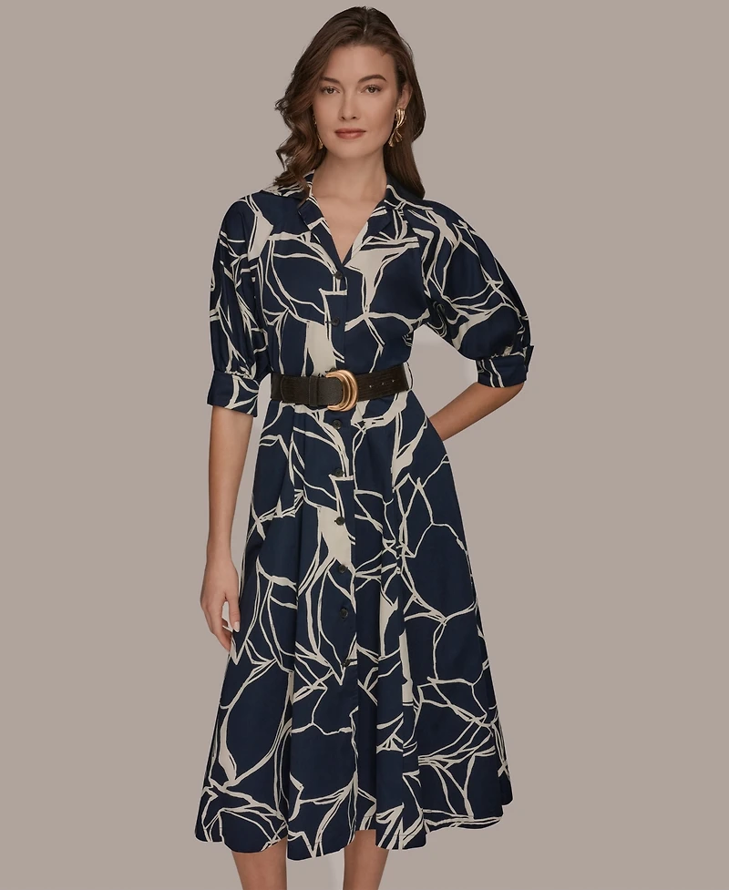 Donna Karan New York Women's Collared Shirt Dress