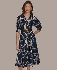 Donna Karan New York Women's Collared Shirt Dress
