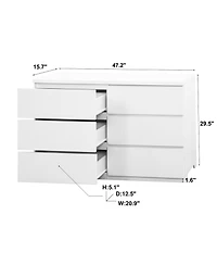 flynama Extra Large 10 Drawer Dresser for Bedroom Living Room Maximum Storage