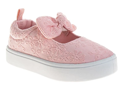 Laura Ashley Big Girls Mj Style Sneakers Mary Jane Casual Wear Easy On/Off Stylish Comfort Fit (Toddler )
