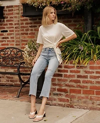 Vervet Women's High Rise Ankle Straight Jeans