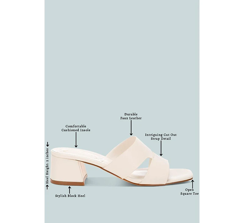 London Rag Womens Shulva Block Heel Slip Ons