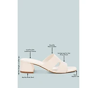 London Rag Womens Shulva Block Heel Slip Ons