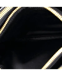 Pre-Owned Celine Small Trio Crossbody Bag Sequin Embellished Nylon