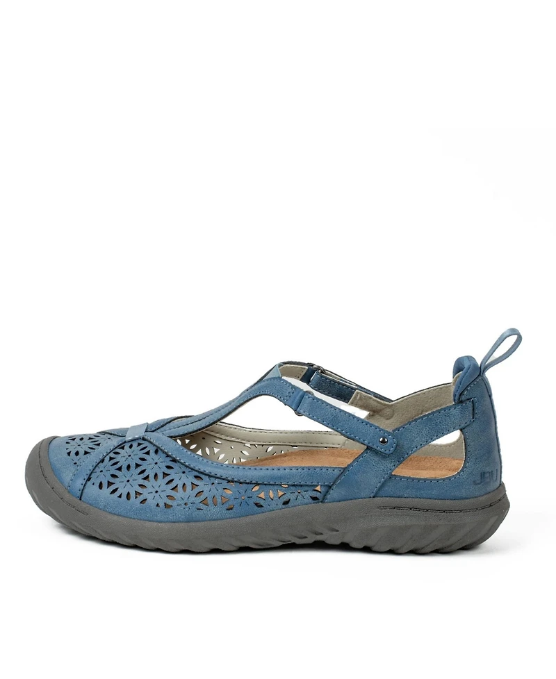 Jbu Women's Daffodil Mary Jane T-Strap Flats