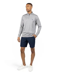 Tailorbyrd Men's Melange Mesh Performance QZip Sweaters