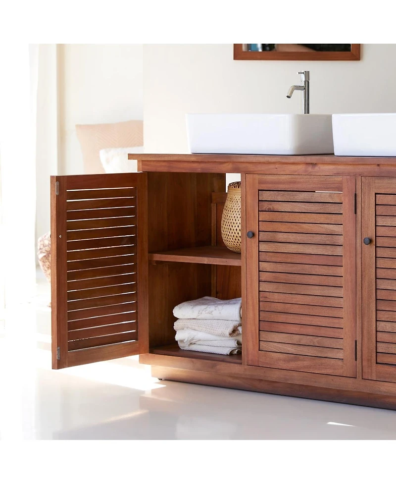 Tikamoon Loggia 130 acacia vanity unit