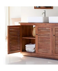 Tikamoon Loggia 130 acacia vanity unit