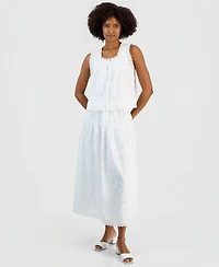 Vince Camuto Women's Lace-Trim Cropped Sleeveless Top