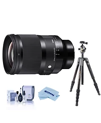 Sigma 35mm f/1.2 Dg Dn Art Lens for L Mount, Bundle with Vanguard Veo 3 Go 235AB Al Travel Tripod with T-50 Ball Head, Cleaning Kit, Cloth