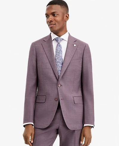 Ted by Baker Men's Modern-Fit Purple Solid Suit Separate Jacket
