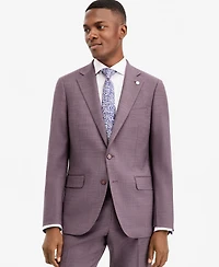 Ted by Baker Men's Modern-Fit Purple Solid Suit Separate Jacket