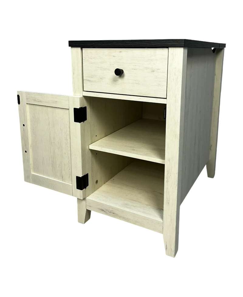 Flynama Chic Luxurious Premium Nightstand with Storage Space Bedroom Bedside Storage Table