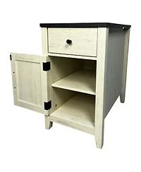 Flynama Chic Luxurious Premium Nightstand with Storage Space Bedroom Bedside Storage Table