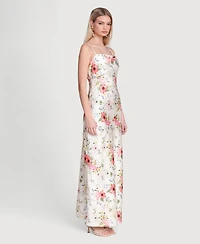 Avec Les Filles Women's Floral-Print Single-Sleeve Dress