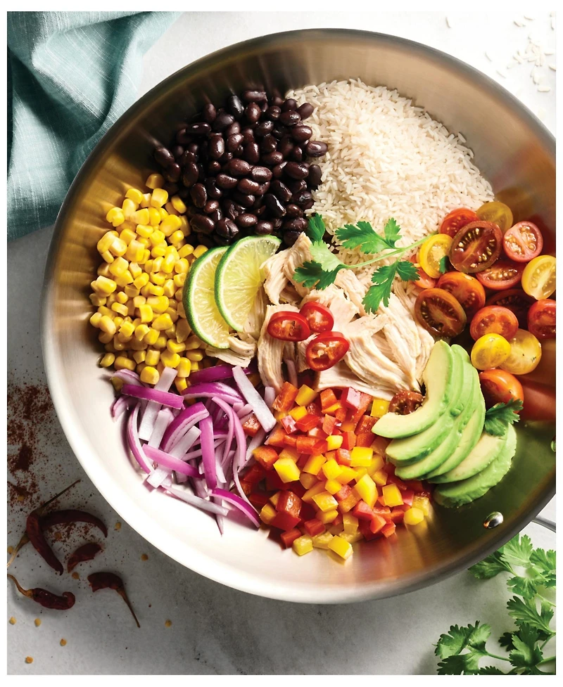 Tramontina Signature Tri-Ply Clad Stainless Steel 12-Inch Large Frying Pan, Induction-Ready Skillet