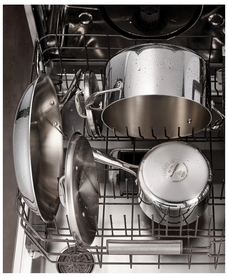 Tramontina Signature 8-Piece Tri-Ply Base Stainless Steel Cookware Set with Lids