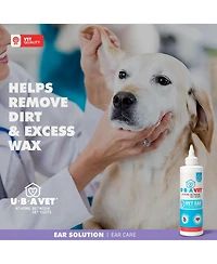 Ubavet Ubasan Ear Cleansing Solution for Dogs & Cats – (4 fl oz / 120ml)