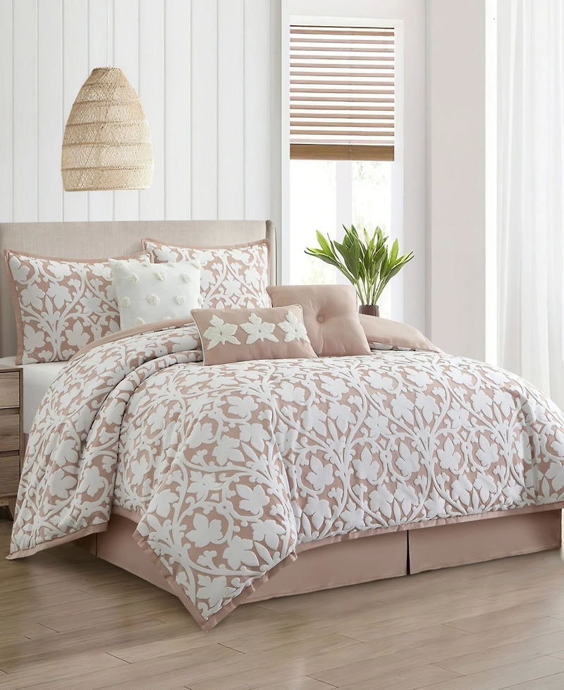 Stratford Park Adissa Floral 7-Pc. Comforter Set, California King