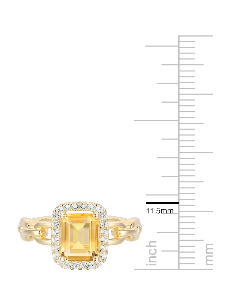 Macy's Amethyst (1-1/2 ct. t.w.) & Lab Grown White Sapphire (1/4 Ring 14k Gold Over Sterling Silver (Also Available Multi-Stones)