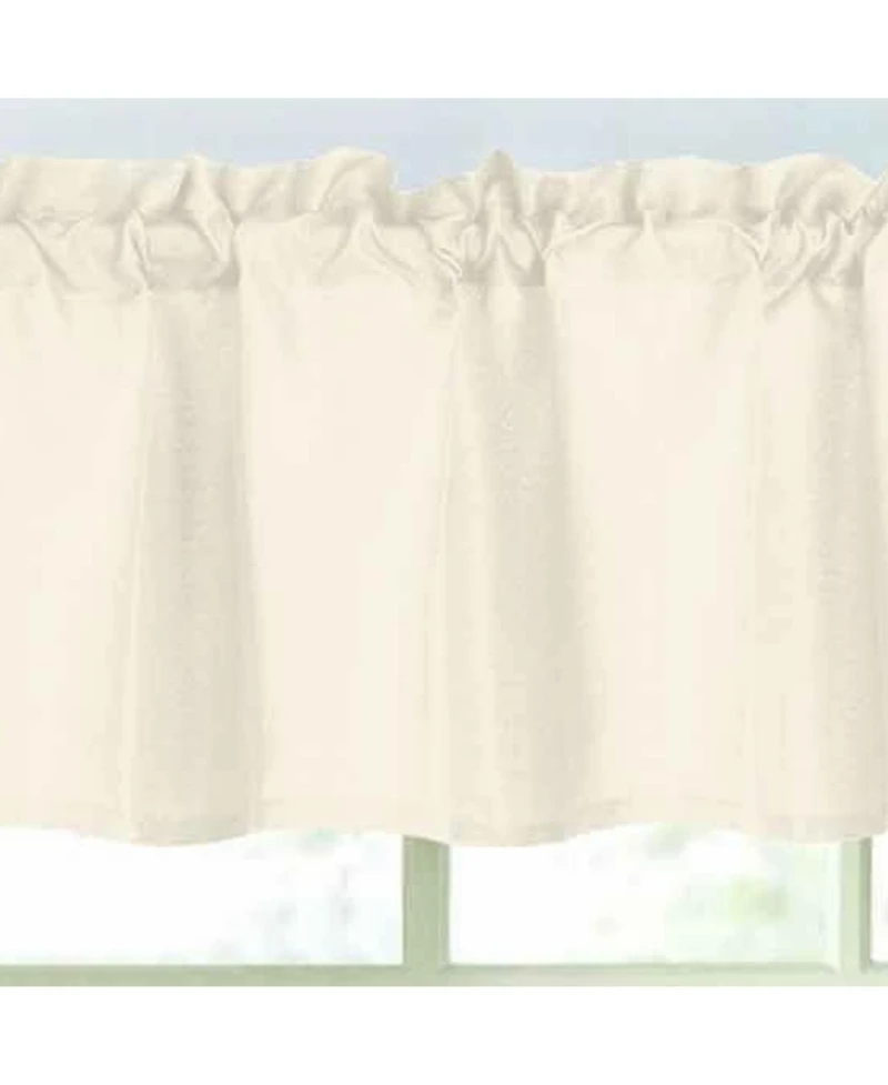 Rt Designers Collection 100% Polyester Gibson Solid 3 Piece Kitchen Curtains Valance and Tiers Set