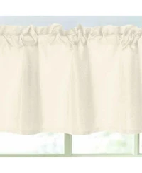 Rt Designers Collection 100% Polyester Gibson Solid 3 Piece Kitchen Curtains Valance and Tiers Set