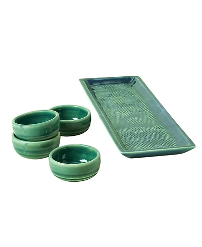 Uncommon Goods Sun Stamped Ceramic Tequila Sipping Cups, Set of 4