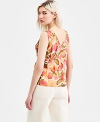 Liverpool Los Angeles Women's Printed V-Neck Sleeveless Top