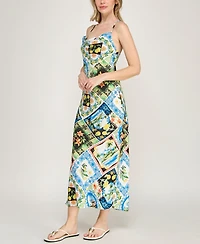 Invitee Women's Strappy Cowl Neck Midi Dress
