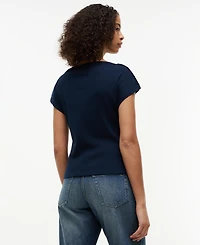 Tommy Hilfiger Women's Cap-Sleeve Boat Neck T-Shirt