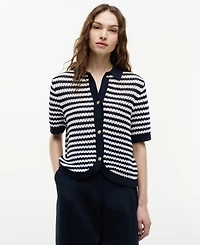 Tommy Hilfiger Women's Crochet Short-Sleeve Cardigan