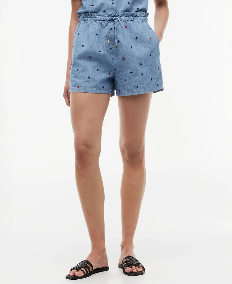 Tommy Hilfiger Women's Star Printed Chambray Shorts