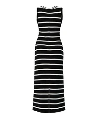 Ivonne Women's Sleeveless Striped Knit Long Dress