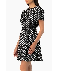 Ivonne Women's Polka Dot A-Line Short Dress