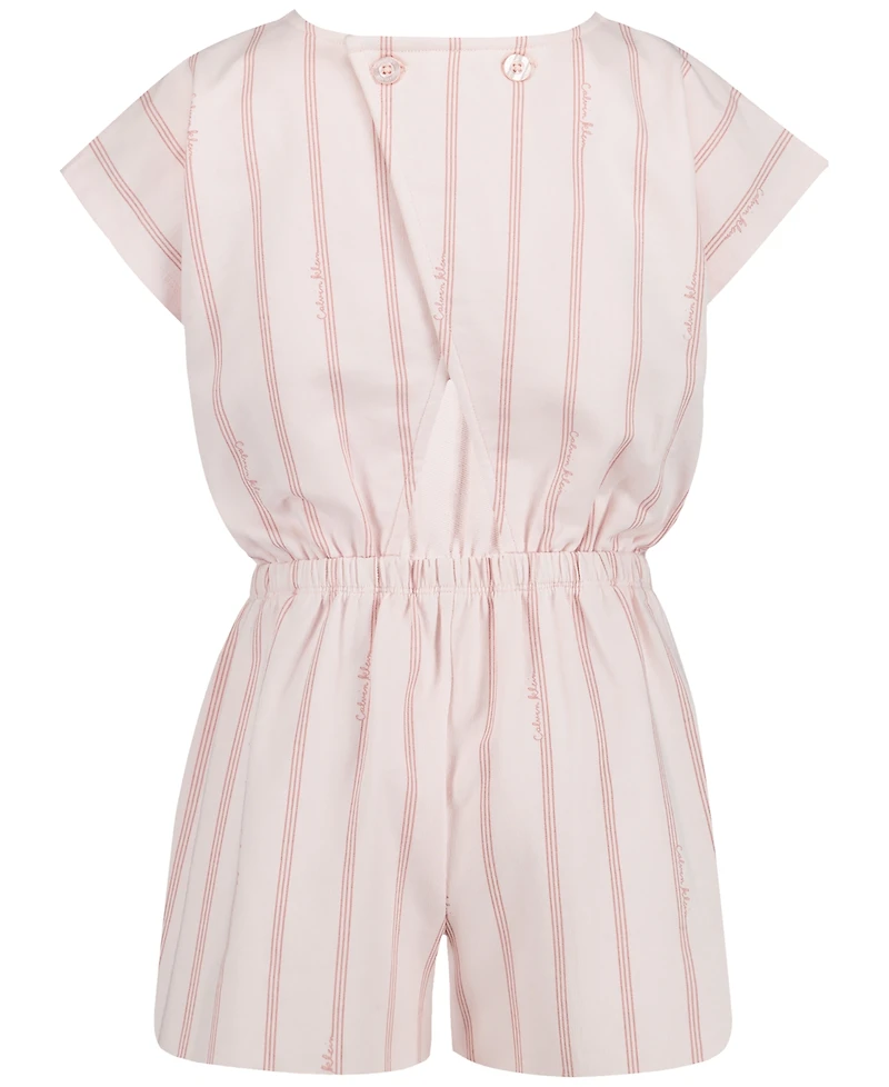 Calvin Klein Girls' 7-16 Short-Sleeve Romper