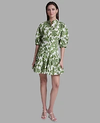 Bcbg Women's Paisley Print Puff-Sleeve Dress