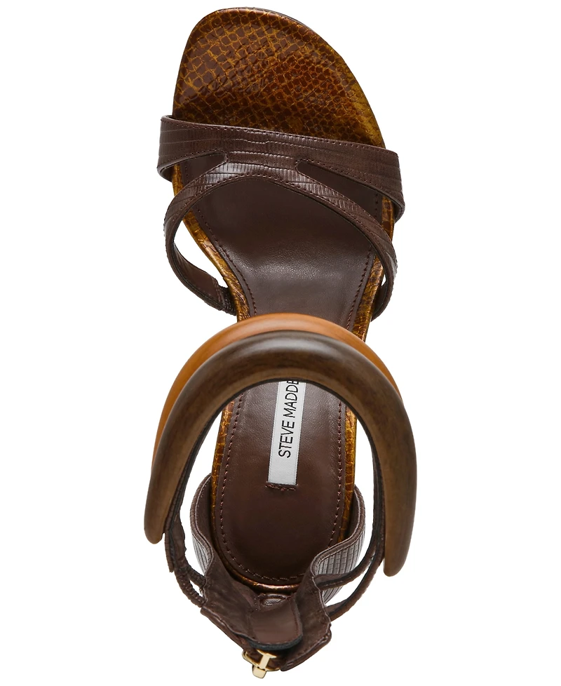 Steve Madden Women's Embellished Stiletto Full Zip Dress Sandals