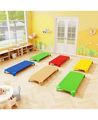 Sugift Portable Stackable Daycare Cots Sleeping Beds Set for Kids