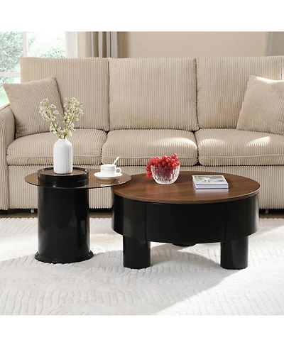 Rainsken Round Nesting Coffee Table Set of 2