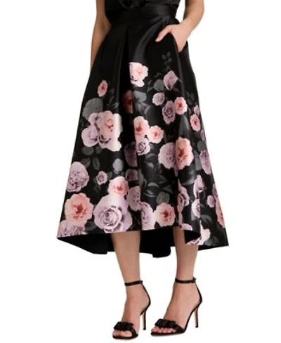 Muse Womens Printed Pleated Midi Skirt