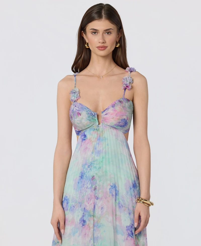 Astr the Label Women's Emese Pleated Floral Maxi Dress